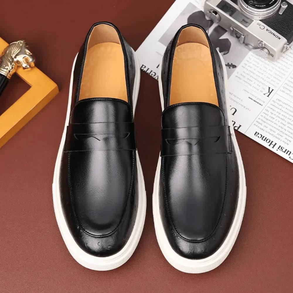 Leather Moccasin Slip-On for Men by Azenli
