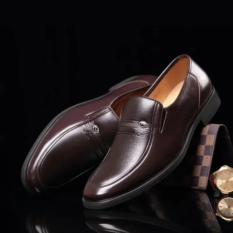 Luxurious Leather Slip-On
