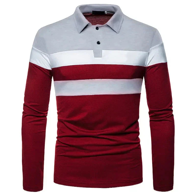 Men's Long Sleeve Polo Shirt Slingint Azenli