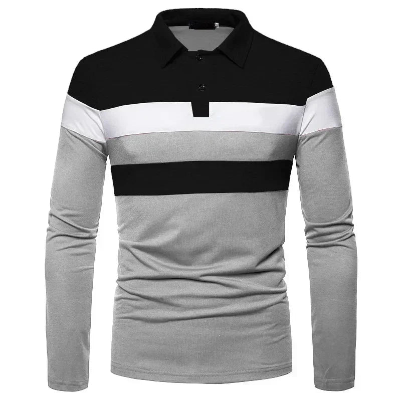 Men's Long Sleeve Polo Shirt Slingint Azenli