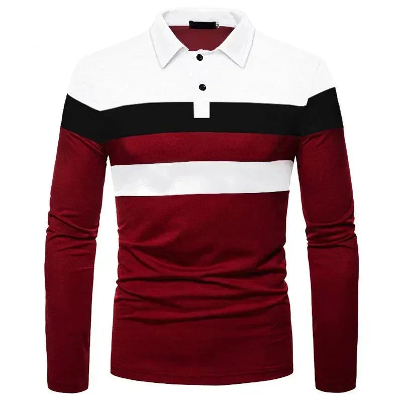 Men's Long Sleeve Polo Shirt Slingint Azenli