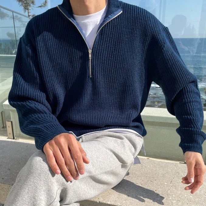 Azenli HALF-ZIP SWEATER