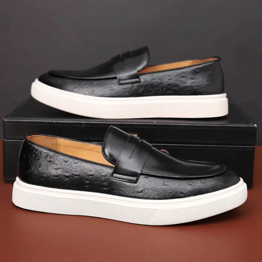 Leather Moccasin Slip-On for Men by Azenli