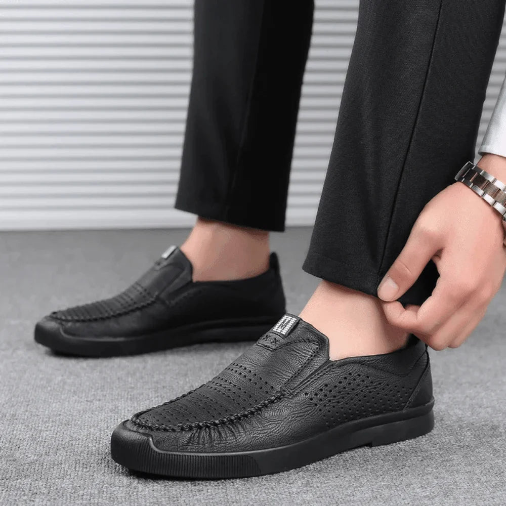 Men's Leather Moccasins Milan Azenli